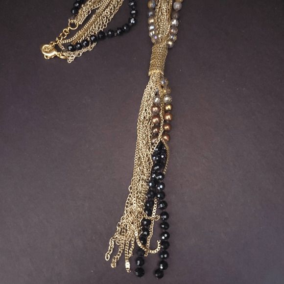 Nakamol Long Necklace with Chains and Beads - Picture 7 of 9
